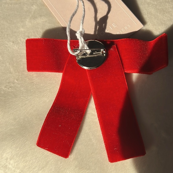 JOLIE by EDWARD SPIERS Women Velvet Square Diamond Bow-knot Bow Tie Brooch - Picture 4 of 7